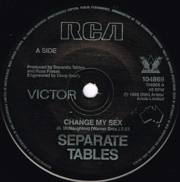 Separate Tables - Change My Sex | RCA Victor (104869) - 3 Separate Tables - Change My Sex | RCA Victor (104869) - 3