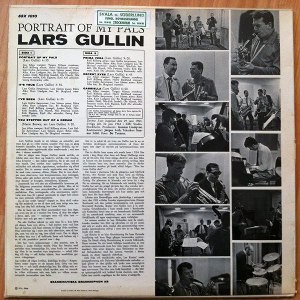 Lars Gullin - Portrait Of My Pals | Columbia (SSX 1010) - 3