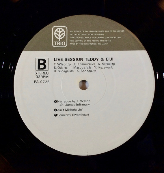 Teddy Wilson & Eiji Kitamura - Live Session | Trio Records (PA-9726) - 4 Teddy Wilson & Eiji Kitamura - Live Session | Trio Records (PA-9726) - 4