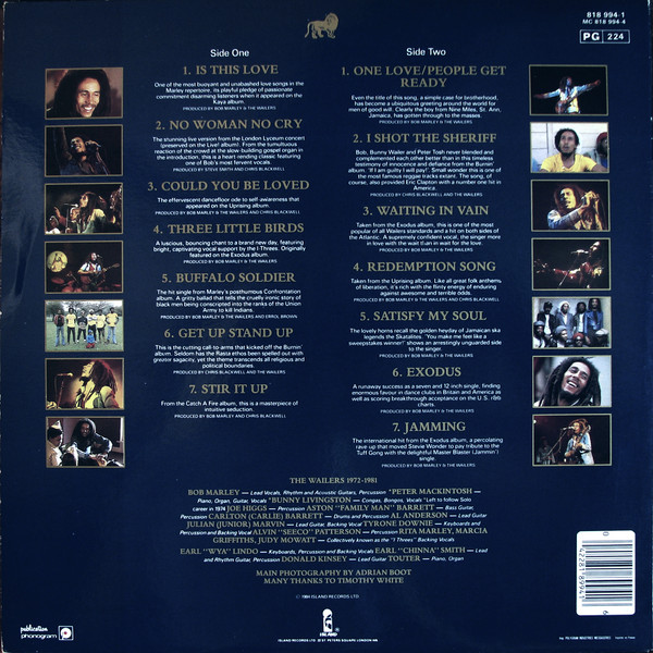 Bob Marley & The Wailers - Legend - The Best Of Bob Marley And The Wailers | Island Records (818 994-1) - 3 Bob Marley & The Wailers - Legend - The Best Of Bob Marley And The Wailers | Island Records (818 994-1) - 3