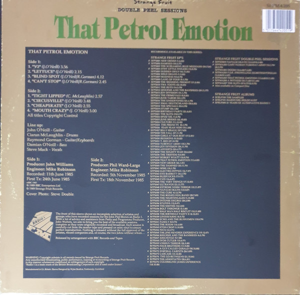 That Petrol Emotion - The Peel Sessions | Strange Fruit (SFPMA 205) - 2 That Petrol Emotion - The Peel Sessions | Strange Fruit (SFPMA 205) - 2