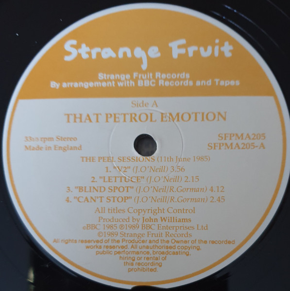 That Petrol Emotion - The Peel Sessions | Strange Fruit (SFPMA 205) - 3 That Petrol Emotion - The Peel Sessions | Strange Fruit (SFPMA 205) - 3