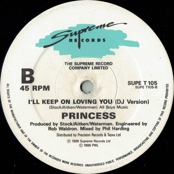 Princess - I'll Keep On Loving You | Supreme Records (SUPE(T) 105) - 4