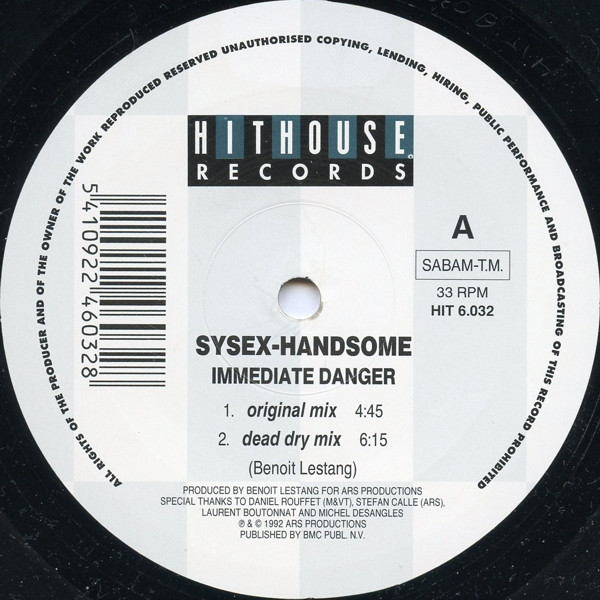 Sysex-Handsome - Immediate Danger | Hithouse Records (HIT 6.032) - 2