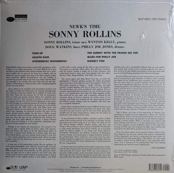 Sonny Rollins - Newk's Time | Blue Note (BST 84001) - 2