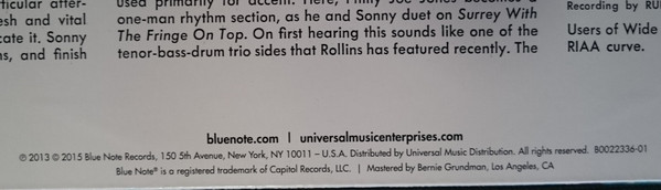 Sonny Rollins - Newk's Time | Blue Note (BST 84001) - 4