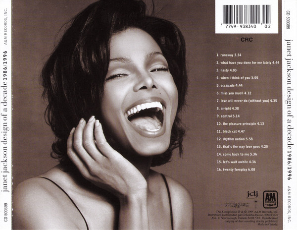 Janet Jackson - Design Of A Decade 1986 / 1996 | A&M Records (CD 500399) - 3