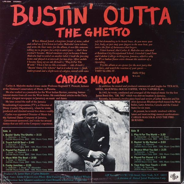Carlos Malcolm - Bustin' Outta The Ghetto | AJP (LPS 334) - 2