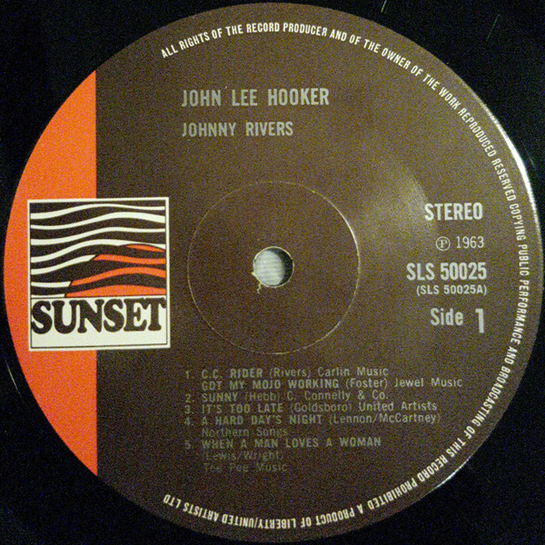 Johnny Rivers - John Lee Hooker | Sunset Records (SLS 50025) - 3