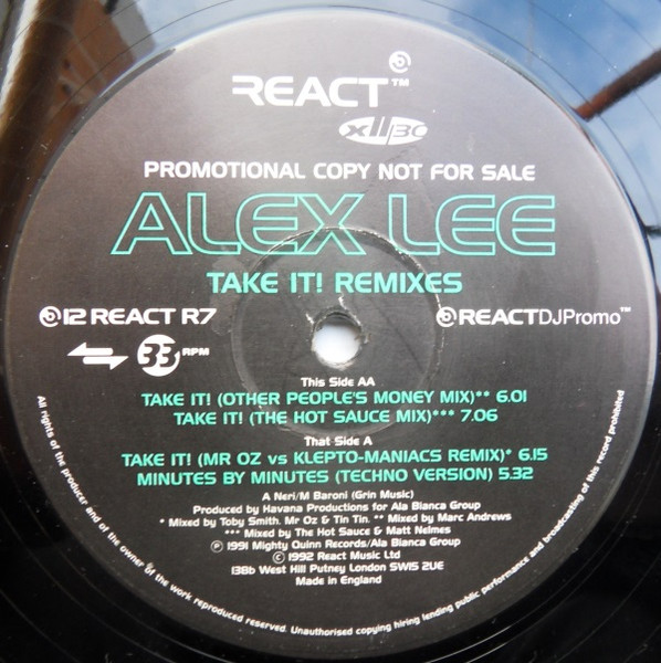 Alex Lee - Take It! (Remixes) | React (12 REACT R7)