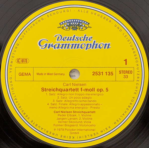 Carl Nielsen - Carl Nielsen Kvartetten - Streichquartette • String Quartets | Deutsche Grammophon (2531 135) - 2