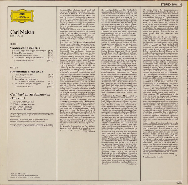 Carl Nielsen - Carl Nielsen Kvartetten - Streichquartette • String Quartets | Deutsche Grammophon (2531 135)