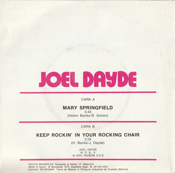 Mary Springfield / Keep Rockin' In Your Rocking Chair