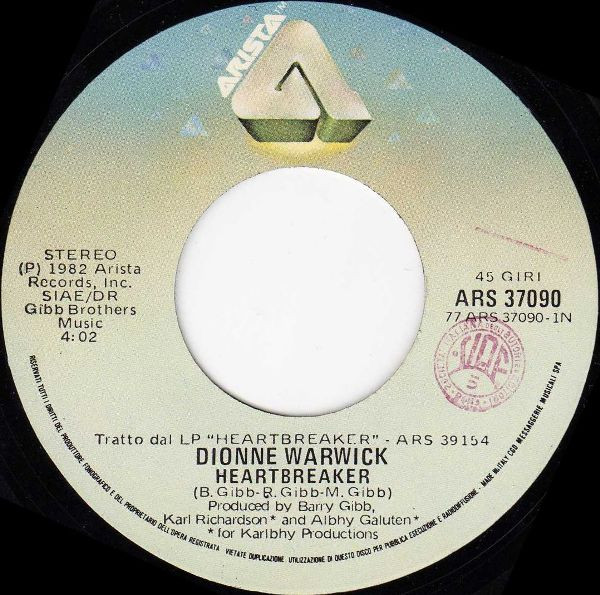 Dionne Warwick - Heartbreaker | Arista (ARS 37090) - 3