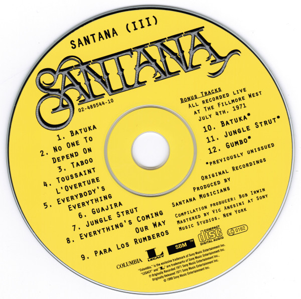 Santana - Santana III | Columbia (COL 489544 2) - 2