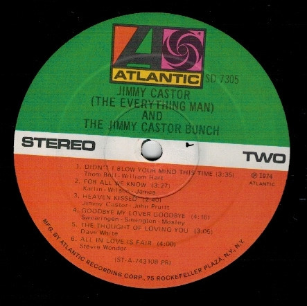 Jimmy Castor ( The Everything Man ) And The Jimmy Castor Bunch - Jimmy Castor (The Everything Man) And The Jimmy Castor Bunch | Atlantic (SD 7305) - 3 Jimmy Castor ( The Everything Man ) And The Jimmy Castor Bunch - Jimmy Castor (The Everything Man) And The Jimmy Castor Bunch | Atlantic (SD 7305) - 3