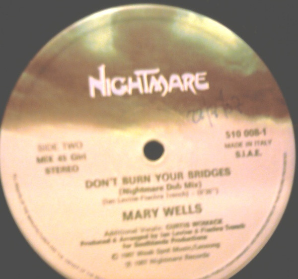 Mary Wells - Don't Burn Your Bridges | Nightmare Records (510 008-1) - 2 Mary Wells - Don't Burn Your Bridges | Nightmare Records (510 008-1) - 2