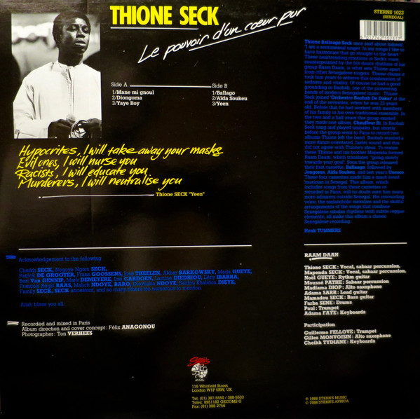 Thione Seck - Le Pouvoir D'Un Cœur Pur | Stern's Africa (STERNS 1023) - 2 Thione Seck - Le Pouvoir D'Un Cœur Pur | Stern's Africa (STERNS 1023) - 2