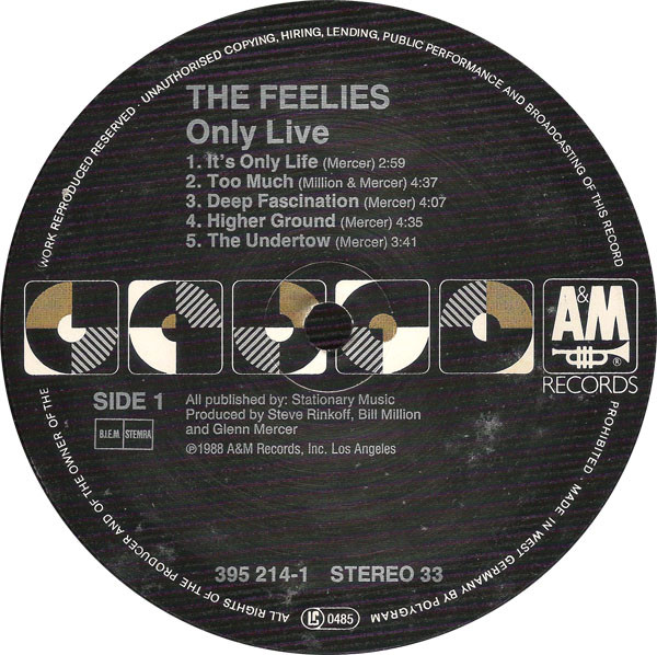 The Feelies - Only Life | A&M Records (395214-1) - 3
