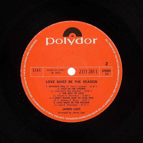 James Last , Orchester James Last And James Last Und Chor - Love Must Be The Reason | Polydor (2371 281 A) - 4 James Last , Orchester James Last And James Last Und Chor - Love Must Be The Reason | Polydor (2371 281 A) - 4