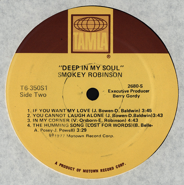 Smokey Robinson - Deep In My Soul | Tamla (T6-350S1) - 4 Smokey Robinson - Deep In My Soul | Tamla (T6-350S1) - 4