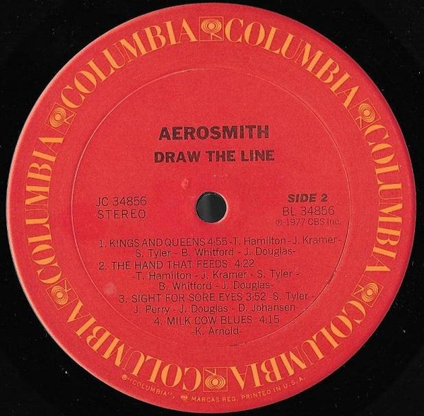 Aerosmith - Draw The Line | Columbia (JC 34856) - 4
