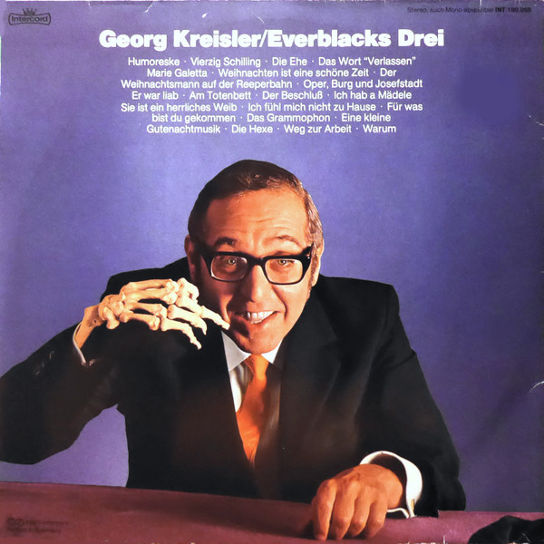 Georg Kreisler - Everblacks Drei | Intercord (INT 180.058) - 2