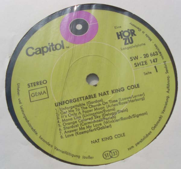 Nat King Cole - The Unforgettable Nat King Cole | HÖR ZU (SHZE 147) - 2 Nat King Cole - The Unforgettable Nat King Cole | HÖR ZU (SHZE 147) - 2