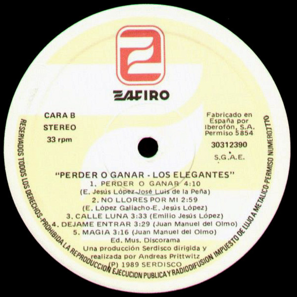Los Elegantes - Perder O Ganar | Zafiro (30312390) - 4 Los Elegantes - Perder O Ganar | Zafiro (30312390) - 4