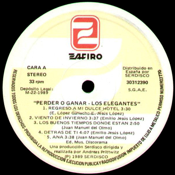 Los Elegantes - Perder O Ganar | Zafiro (30312390) - 3 Los Elegantes - Perder O Ganar | Zafiro (30312390) - 3