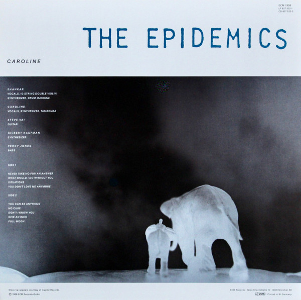 The Epidemics : Shankar / Caroline - The Epidemics | ECM Records (ECM 1308) - 2 The Epidemics : Shankar / Caroline - The Epidemics | ECM Records (ECM 1308) - 2