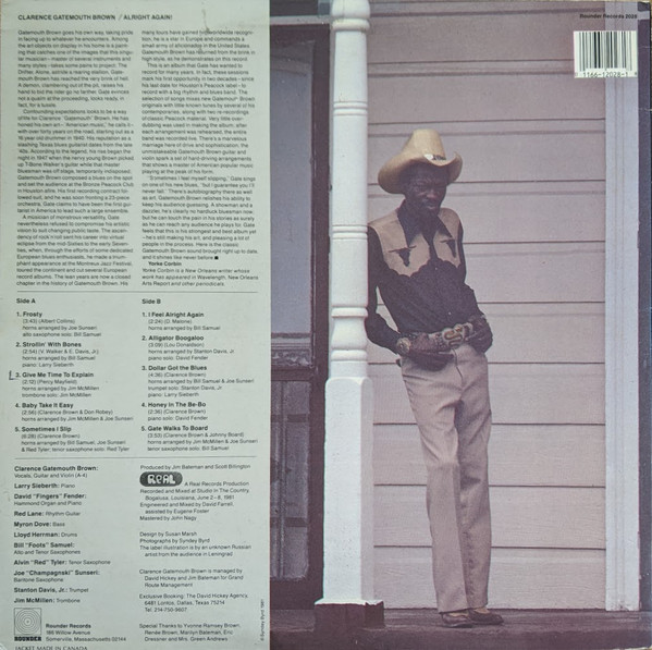Clarence "Gatemouth" Brown - Alright Again! | Rounder Records (2028) - 2 Clarence "Gatemouth" Brown - Alright Again! | Rounder Records (2028) - 2