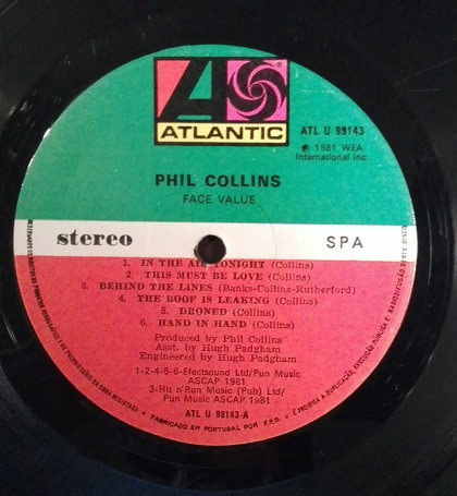 Phil Collins - Face Value | Atlantic (ATL U 99143) - 2