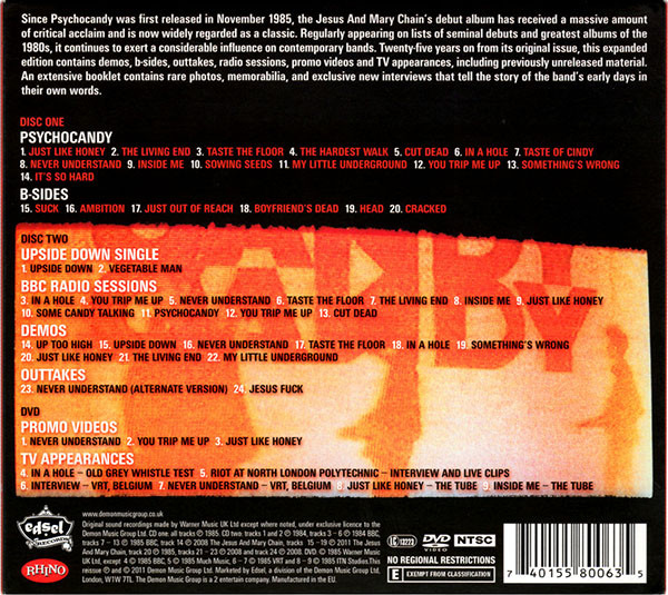 The Jesus And Mary Chain - Psychocandy | Edsel Records (EDSG 8006) - 3
