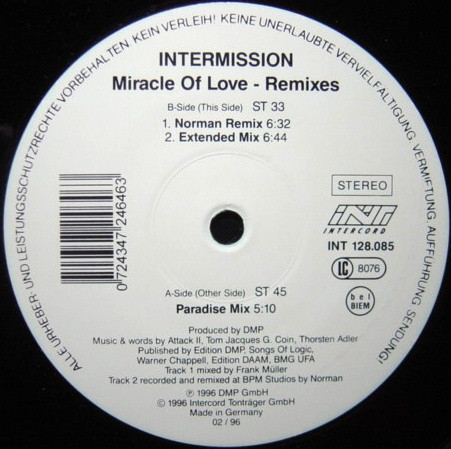 Intermission - Miracle Of Love (Remixes) | Blow Up (INT 128.085) - main Intermission - Miracle Of Love (Remixes) | Blow Up (INT 128.085) - main