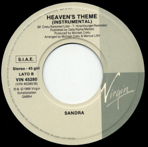Sandra - Heaven Can Wait | Virgin (VIN 45280) - 4
