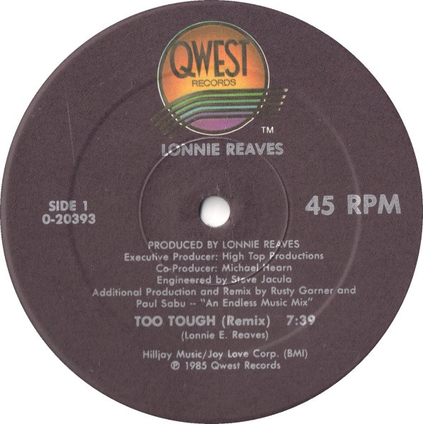 Lonnie Reaves - Too Tough | Qwest Records (0-20393)