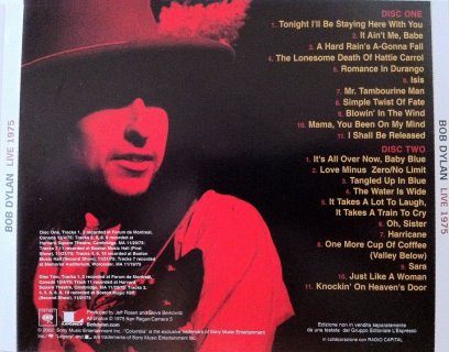 Bob Dylan - Live 1975 (The Rolling Thunder Revue) | Columbia (510140 3) - 2