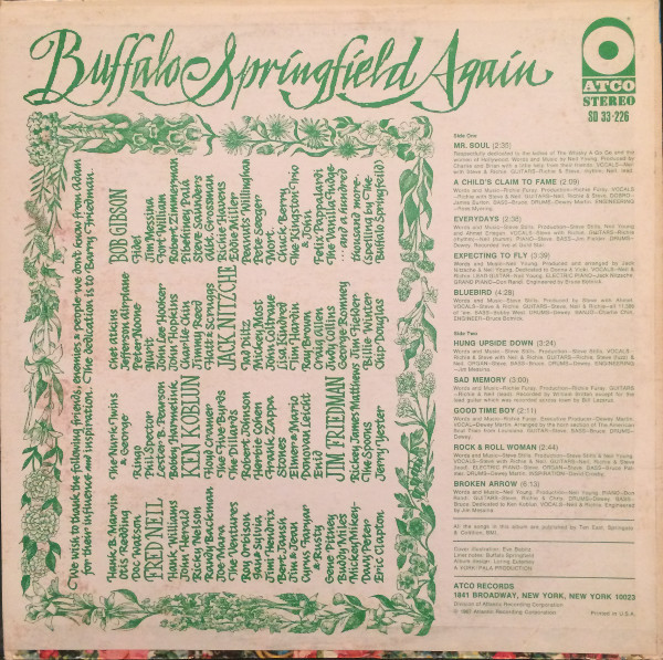 Buffalo Springfield - Buffalo Springfield Again | ATCO Records (SD 33-226) - 2
