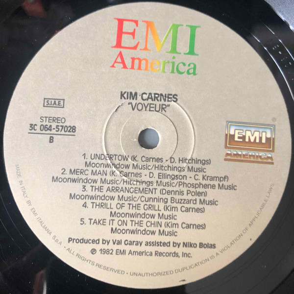 Kim Carnes - Voyeur | EMI America (3C 064-57028) - 2