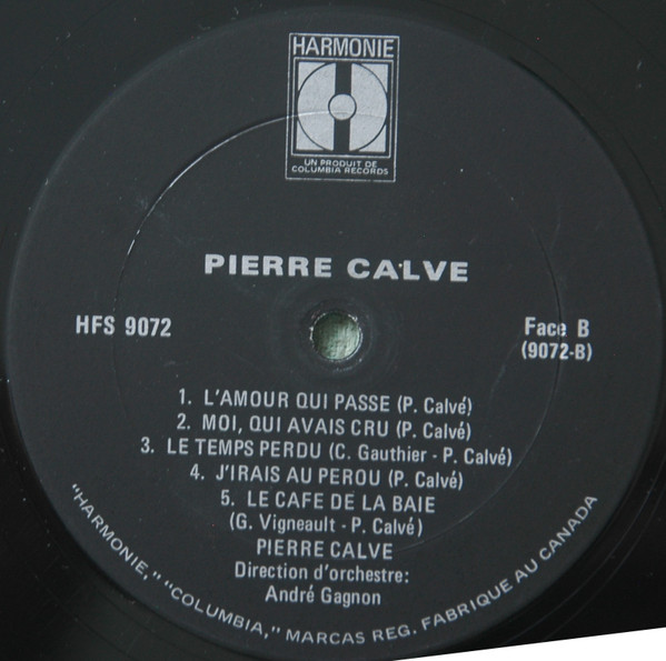Pierre Calvé - Pierre Calvé | Harmonie (HFS 9072) - 4