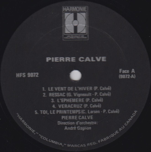 Pierre Calvé - Pierre Calvé | Harmonie (HFS 9072) - 3