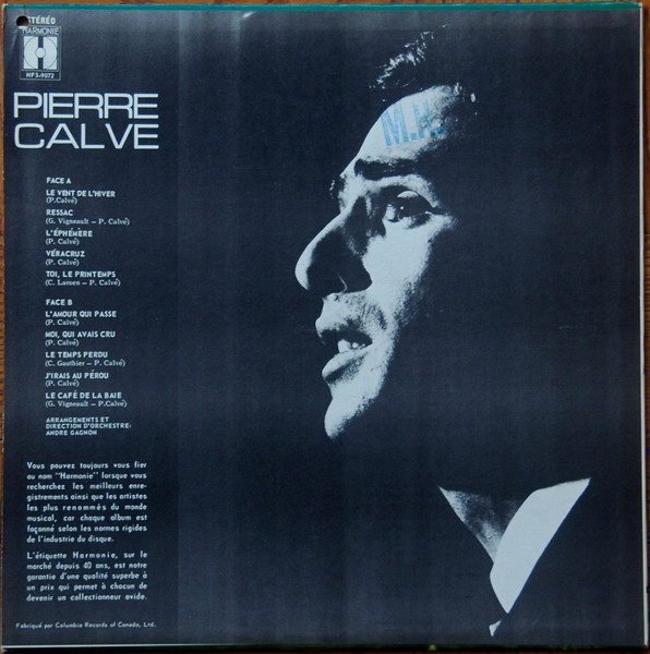 Pierre Calvé - Pierre Calvé | Harmonie (HFS 9072) - 2