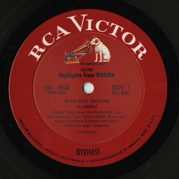 Vincenzo Bellini , Joan Sutherland - Norma (Highlights) | RCA Victor Red Seal (LSC-2842) - 3 Vincenzo Bellini , Joan Sutherland - Norma (Highlights) | RCA Victor Red Seal (LSC-2842) - 3