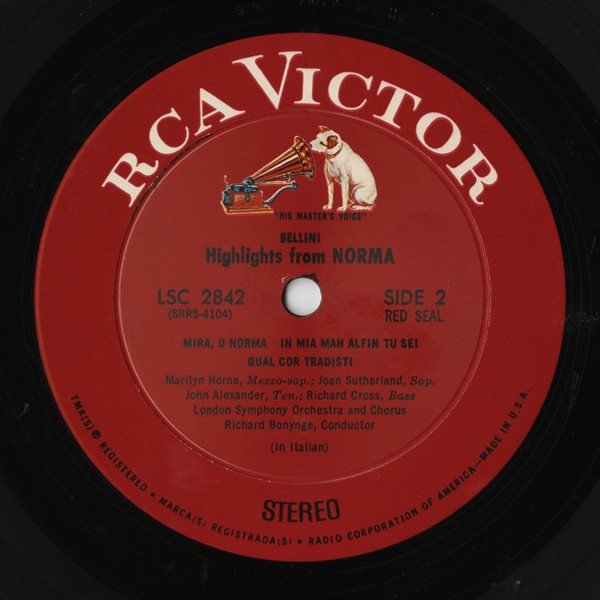 Vincenzo Bellini , Joan Sutherland - Norma (Highlights) | RCA Victor Red Seal (LSC-2842) - 4 Vincenzo Bellini , Joan Sutherland - Norma (Highlights) | RCA Victor Red Seal (LSC-2842) - 4