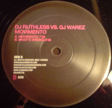 DJ Ruthless vs. GJ Warez - Movimento | Square Beats (SQUARE 016) - 4