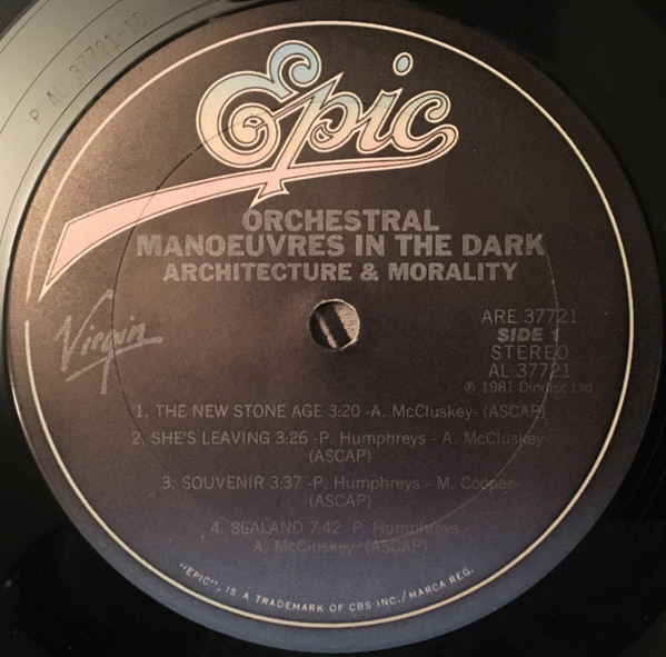 Orchestral Manoeuvres In The Dark - Architecture & Morality | Epic (ARE 37721) - 3 Orchestral Manoeuvres In The Dark - Architecture & Morality | Epic (ARE 37721) - 3
