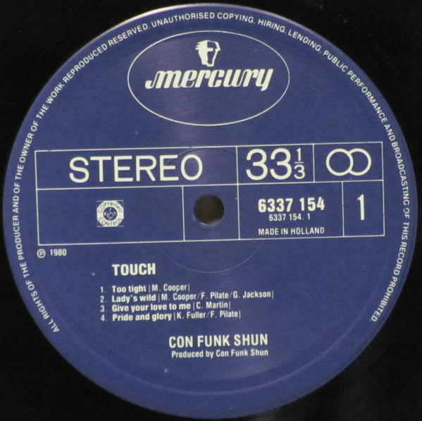 Con Funk Shun - Touch | Mercury (6337 154) - 3