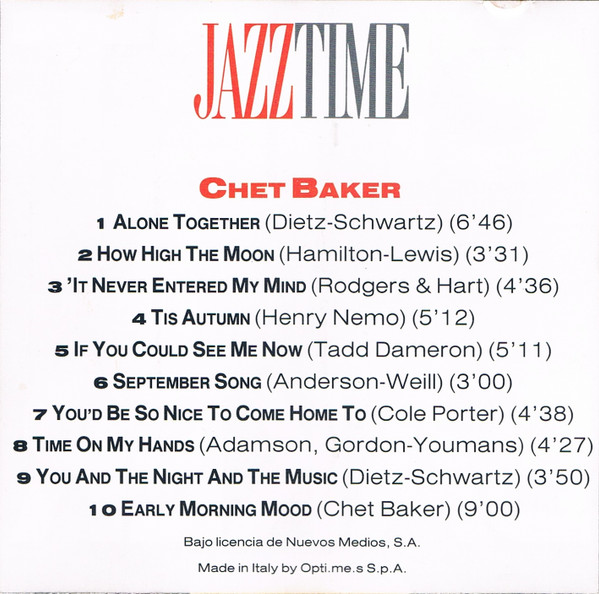 Chet Baker - Chet Baker | Orbis-Fabbri (JT-002) - 2