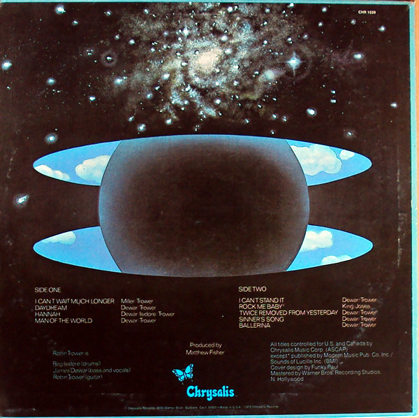 Robin Trower - Twice Removed From Yesterday | Chrysalis (CHR 1039) - 2 Robin Trower - Twice Removed From Yesterday | Chrysalis (CHR 1039) - 2